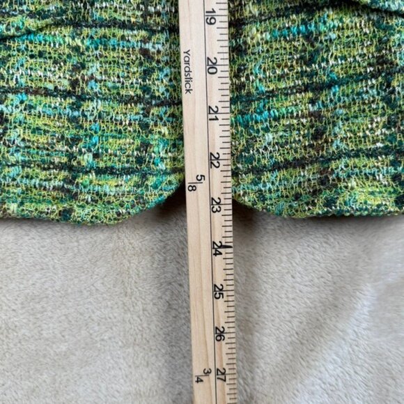 St John Knit Jacket Blazer Green Plaid Woven Women's EUC Approx Sz 4 Old Money - Picture 8 of 8
